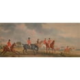 thumbnail image 2 of John Ferneley 14x8 Gold Ornate Wood Frame and Double Matted Museum Art Print Titled - The Quorn Hunt; a Sketch of the Artist and His Friends Moving off (ca. 1825), 2 of 4