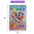 thumbnail image 5 of Peace Love Pride Boston Terrier with Rainbow Sunglasses LGBT LGBTQ+ Garden Flag 12x18in Double Sided Gentleman Dog Lover Gifts Outdoor Decor - 01004, 5 of 5