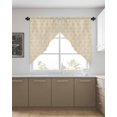 thumbnail image 4 of Swag Curtains, Retro Beige Floral Modern Abstract Geometric Rod Pocket Kitchen Curtains Valances Tier Curtains Swag Valance Curtains for Bedroom Living Room 28" x 36", 2 Panels, 4 of 6