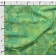 thumbnail image 2 of Soimoi Animal Skin Print, Poly Taffeta Fabric, Decor Sewing Fabric by The Yard 56 Inch Wide, Decorative Fabric for Outdoor Upholstery, Umbrellas and Home Accents, Green, 2 of 5