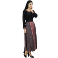 thumbnail image 6 of Bimba Women Long Retro Floral Maxi Dress With Belt Long Sleeve Dresses, 6 of 9