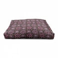 thumbnail image 3 of Floral Pet House, Hippie Style Flourishing Flowers with Abstract Colorful Circles Pattern, Outdoor & Indoor Portable Dog Kennel with Pillow and Cover, 5 Sizes, Chocolate Pink Purple, by Ambesonne, 3 of 4