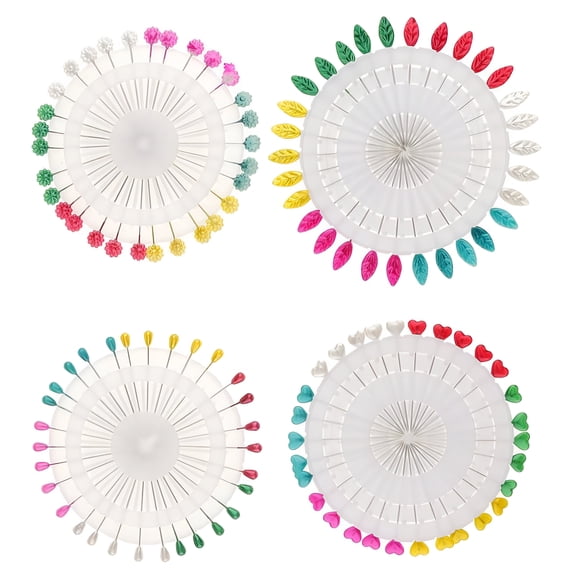 VANIDO 120 Piece Assorted Color Flower Leaves Hijab Scarf Shawl Pins Safety Pins Brooch Ladies Jewelry