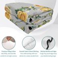 thumbnail image 4 of Full Quilt Set 78''x90'', Yellow Rose Lightweight Summer Bedspread Coverlet Set with 2 Pillow Shams, Vintage Country Botanical Floral Vines Breathable All Season Quilt Bedding for Bedroom/Guest Room, 4 of 9