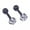 black 4mm, variant on Body Piercing Jewelry Cartilage Earring Stud Screw Ball Back Piercing Stud Gifts-silver 4mm