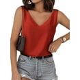 thumbnail image 2 of Womens Silk Satin Tank Tops Casual Sleeveless V Neck Camisole Blouses Summer Vest Basic Shirt, 2 of 3