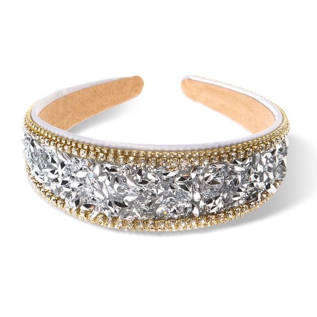 Rhinestone Headband for Elegant French Style Shine Hair Accessory Lightweight Comfortable Everyday Wear