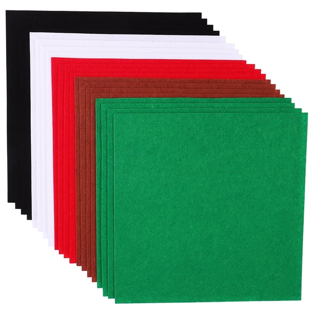 20pcs Hojas de tela de fieltro navideño sábanas de fieltro para la decoración de Navidad de bricolaje