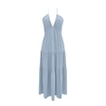 thumbnail image 5 of QUNYINEY Blue Dresses for Women Cotton And Linen Sleeveless Maxi A Line Slip Dress Summer Flowy Loose Fit V Neck Blue Dresses, 5 of 6