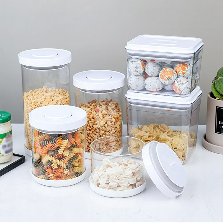 Airtight Food Storage Container With Push Switch Lid 1000ML Transparent