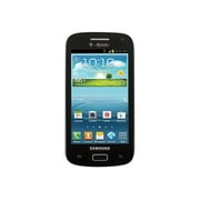 Angle View: Samsung Galaxy S Relay 4G SGH-T699 - 3G smartphone RAM 1 GB / 8 GB - microSD slot - OLED display - 4" - 800 x 480 pixels - rear camera 5 MP - T-Mobile - black