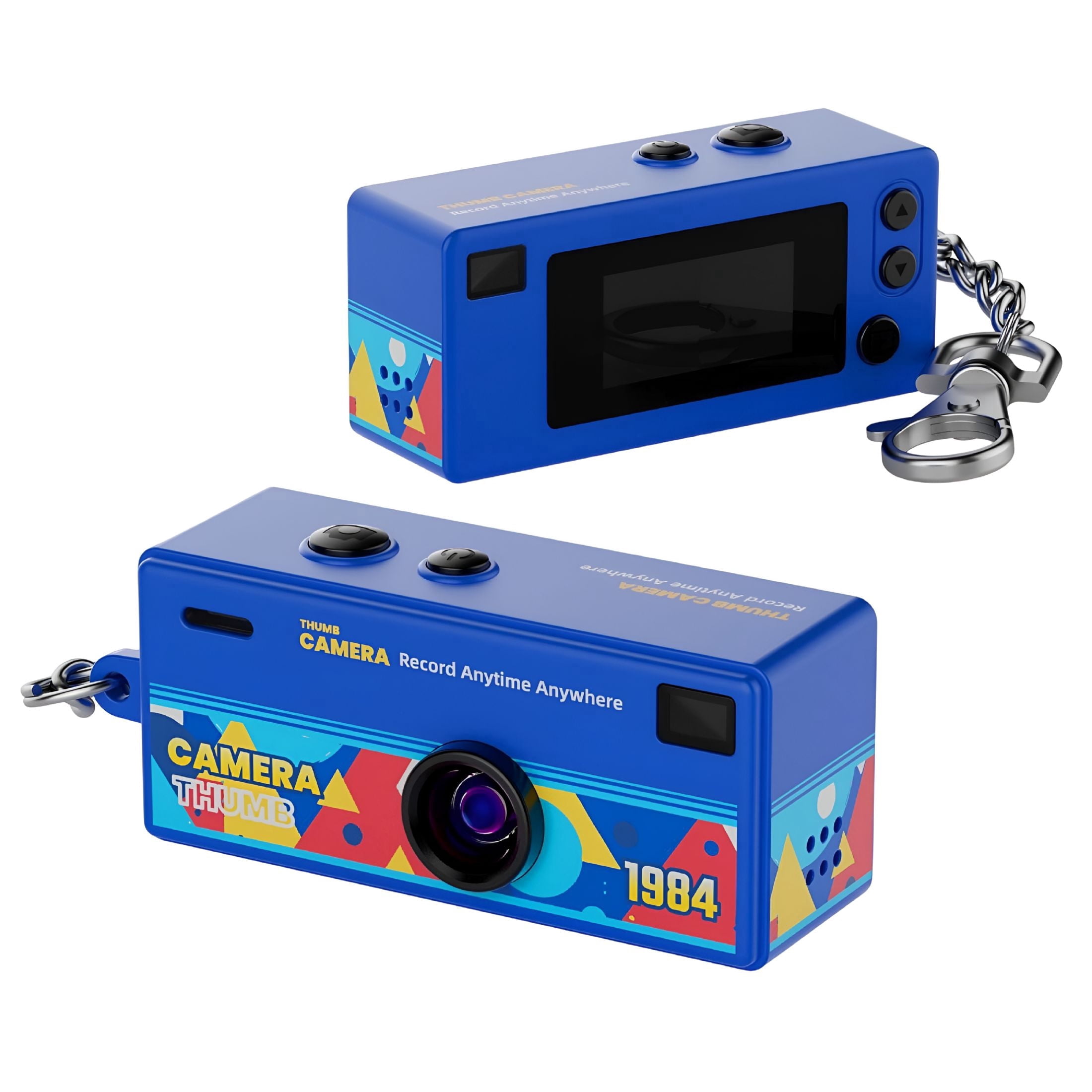 HopeHub Mini Keychain Camera,0.96''1080P Tiny Retro Digital Camera