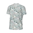 thumbnail image 6 of Wukai Goose and Doodle Flowers Print Men's Short-Sleeved Mesh T-Shirt,Quick-Dry Short Sleeve Workout T-Shirt-Small, 6 of 8