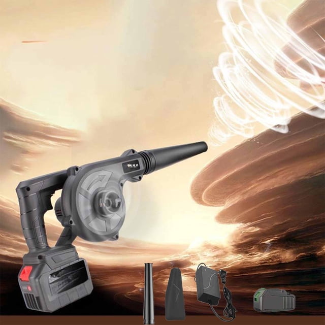 Fiudx Soplador Eléctrico, Inflador Portátil de Alta Potencia, Función Versátil de Soplado y Aspirado, Diseño Ligero para Fácil Manejo, Limpieza Del Hogar, Uso En Exteriores, Paquete de 5 Piezas Inclu