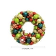 thumbnail image 3 of HYLLai Christmas Simulation Leaf Wreath, Green Holiday Door Hanging Decor for Home, Window, and Festive Displays, 3 of 6