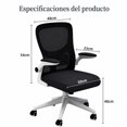 thumbnail image 2 of Silla de Oficina Ergonómica Giratoria con Respaldo de Malla Negra y Función Reclinable, 2 of 8