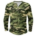 thumbnail image 2 of Awdenio Men's Blouses Outdoor Activities Camouflage Printing Button Casual Long Sleeve Round-Neck Blouses Shirts,Size S-5XL, 2 of 4