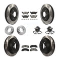 thumbnail image 1 of Transit Auto Front Rear Hub Bearing Assembly Coated Disc Brake Rotor and Semi-Metallic Pad Shoe Kit (10Pc) for Car 2014 Ford F-150 RWD with 6 Lug Wheels - Left Right Side (Driver Passenger) KBB-111175, 1 of 10