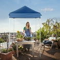 thumbnail image 3 of Ktaxon Pop Up 5ft x 5ft Canopy Patio Tent Folding Gazebo Backyard Canopy Blue, 3 of 7