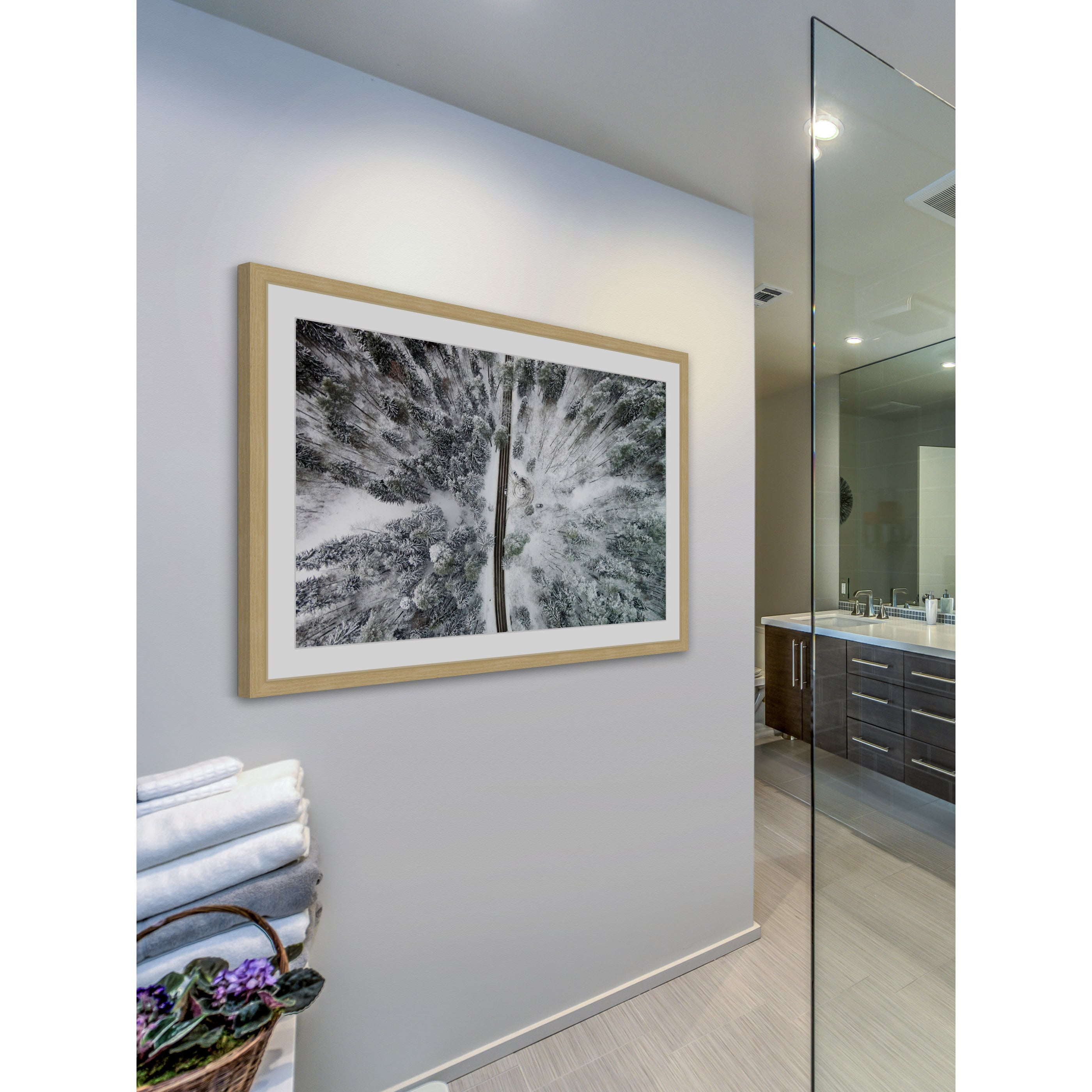 Marmont Hill "Amid The Cold" By Karolis Janulis Framed Painting Art Print, 36.0" x 1.5"
