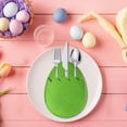 thumbnail image 1 of Juego de 4 bolsillos para cubiertos de cubiertos de huevos de Pascua: bolsas para cubiertos de tela 7.87x5.51 in, decoración festiva para la mesa, suministros para poner la mesa de fiesta de primavera, 1 of 6