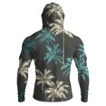 thumbnail image 7 of Men's UPF 50+ Sun Hoodie Long Sleeve Hooded Fishing Shirt Palm & Ocean Scenic Pullover Cooling Ice Silk Breathable Quick-Dry Moisture Wicking 4-Way Stretch for Commute Fishing Hiking Dark Green 3XL, 7 of 7