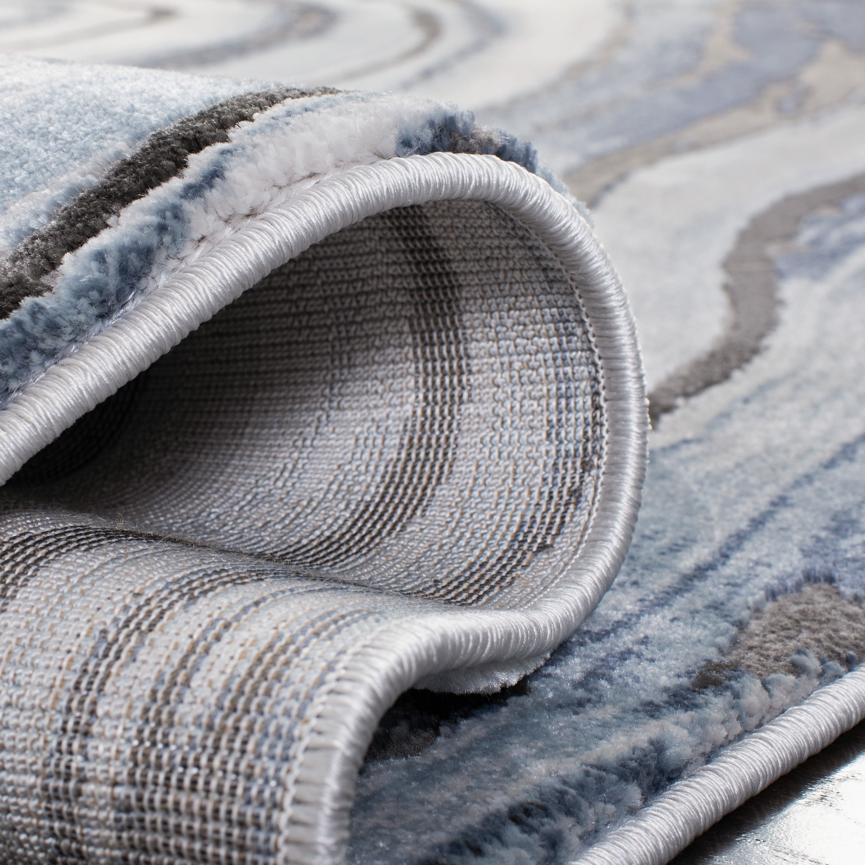 SAFAVIEH Craft Angjelko Abstract Area Rug, Blue/Grey, 10'6" x 14'