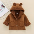 thumbnail image 1 of AAMILIFE Bébé Ours d'Automne et d'Hiver Oreilles Daim Capuche Veste Chaude composite Fausse Fourrure, 1 of 7