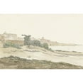 thumbnail image 2 of Abraham-Louis-Rodolphe Ducros 18x13 Gold Ornate Wood Frame and Double Matted Museum Art Print Titled - View of Barletta Located on the Coast (1778), 2 of 4