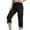Black, variant on Besolor Cargo Capri Pants for Women Casual Elastic Waist Drawstring Joggers Outdoor Hiking Cropped Pants with Pockets