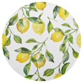 thumbnail image 3 of Ryvnso Lemon and Leaves Round Plate Mats Dining Table Placemat Set of 4 for Holiday Decoration, 3 of 7