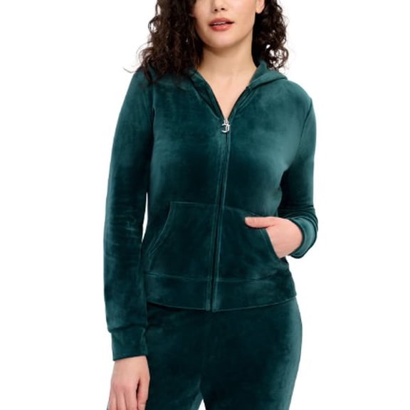 Juicy Couture Women's Velour Jacket Green XXL