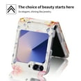 thumbnail image 4 of Allytechgroup Floral Series Galaxy Z Flip 4 Case Wallet - Fashionable Phone Case for Samsung Galaxy Z Flip 4 with Card Slots and Crossbody Shoulder Strap, White, 4 of 11