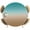 Teal Brown, variant on Elastic Fitted Round Tablecloth, Teal Brown Ombre Waterproof Stretch Table Cover for 45"-54" Tables, Turquoise Gradient Modern Abstract Art Washable Outdoor Tablecloths for Patio, Picnic, Camping
