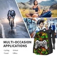 thumbnail image 4 of DouZhe Lightweight Backpack, Travel Outdoor Hiking Bag School Bookbag Casual Daypack Silver Game Controller Prints Backpacks for Women Men, 4 of 7