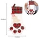 thumbnail image 2 of Medias de Navidad grandes para mascotas de 46x28 cm para perros, gatos, niños, regalo de dulces, bolsa a cuadros, medias de pata, adornos para árboles de Navidad-azul + rojo,11 Feliz Sencillez, 2 of 4
