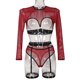 thumbnail image 1 of Ropa interior sexy complicada con correas de malla divididas y perspectiva, 1 of 6