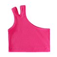 thumbnail image 2 of UACY Toddler Baby Girls Dance Tank Top One Shoulder Racerback Crop Shirts Vest Summer Casual Solid Sleeveless Sports Clothes, 2 of 9