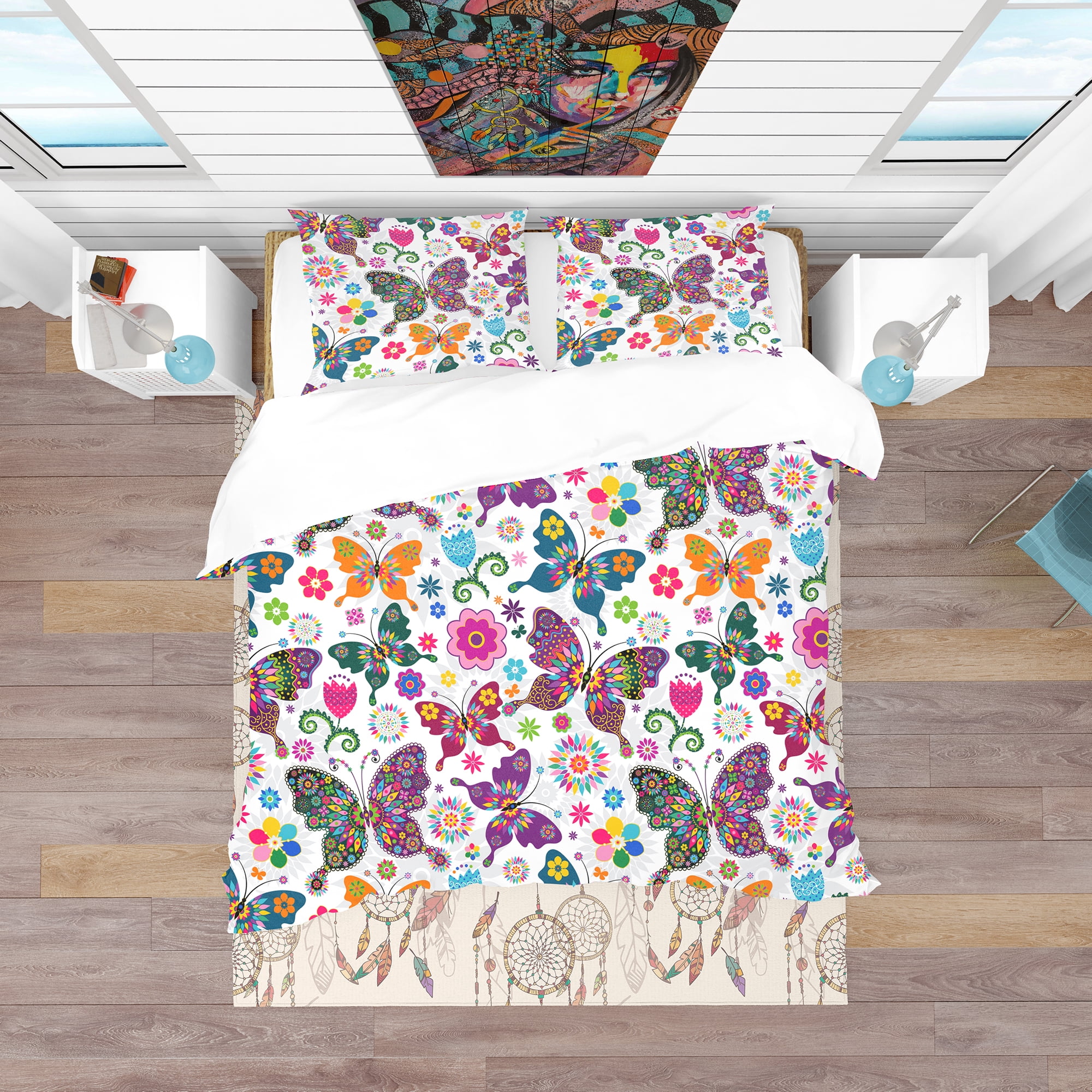 Designart 'Spring Pattern' Bohemian & Eclectic Duvet Cover Set