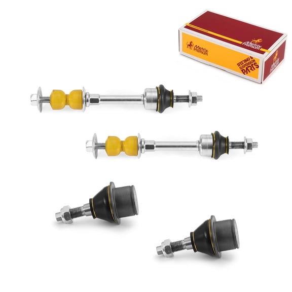 Metrix Premium Chassis Parts - 4 PC L/R Front Sway Bar Stabilizer End Link & L/R Front Lower Ball Joint Kit Fits 05-08 Ford F-150 4WD, Lobo 4WD, 06-08 Lincoln Mark LT 4WD K80338 K80149