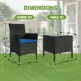 thumbnail image 7 of PAOLFOX 3 Pieces Wicker Patio Furniture Set, 7 of 7