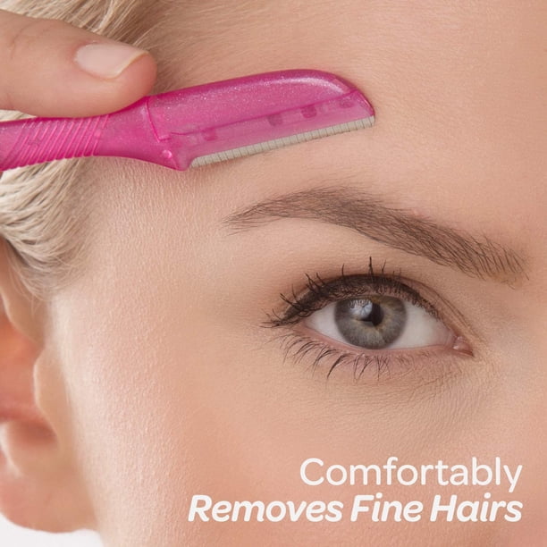 3 juegos de recortadores de cejas plegables para principiantes, cuchillas de afeitar para cejas para mujeres, herramientas de belleza para hombres, cuchillo para afeitar cejas