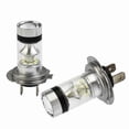 thumbnail image 2 of 2 bombillas LED H7 para faros delanteros y antiniebla de coche, 100 W, 6000 K, luces de circulación diurna para coche, 1100 lúmenes, 12 V-28 V, blancas, H7, reemplazan las luces antiniebla., 2 of 5