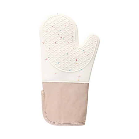

Garhelper Oven Mitts And Pot Pad Silicone + Cotton Lining + Cotton Easy Clean 500f° Heat Resistant Silicone Oven Mitt