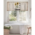 thumbnail image 4 of Vintage Sunflower Valances for Windows You Are My Sunshine Distressed Farmhouse Valance Rod Pocket Short Window Treatments Curtains for Kitchen Bathroom Living Room Bedroom, 42 x 12 Inch, 4 of 7