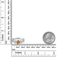 thumbnail image 4 of Gem Stone King 10K White Gold Orange Red Madeira Citrine and Lab Grown Diamond Engagement Ring for Women | 1.82 Cttw | Oval 7X5MM | Gemstone November Birthstone | Size 8, 4 of 5