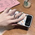 thumbnail image 3 of For Samsung Galaxy Z Flip 4 Case Luxury PU Leather Colorful Shockproof Ring Holder Portable Protective Cover, 3 of 7