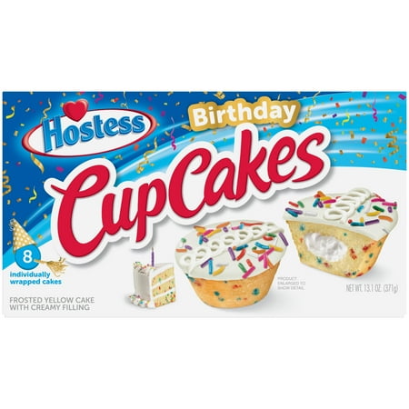 1 PACK HOSTESS Birthday Cupcakes Frosted Cupcakes Creamy Center