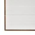 thumbnail image 4 of DecMode White Wood Dimensional Geometric Shaped Geometric Wall Decor with Brown Wooden Frame, 4 of 9