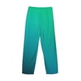 thumbnail image 3 of Lsque Green Turquoise Teal Print Men's Pajama Pants, Lounge Pant - Comfortable Home Wear,Elastic Waistband, Stylish Design-Large, 3 of 9